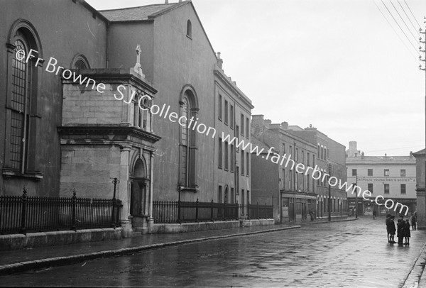 FRANCISCAN CHURCH LIBERTY STREET ( BROAD LANE ) TO BE DEMOLISHED  BROAD LANE SHOWING CHURCH AND HOUSES TO BE DEMOLISHED